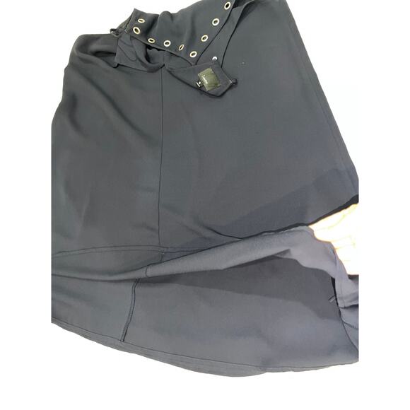 Lumiére Navy Mini Dress, Silver Grommet Halter, Size M, Cocktail Party - Picture 9 of 9